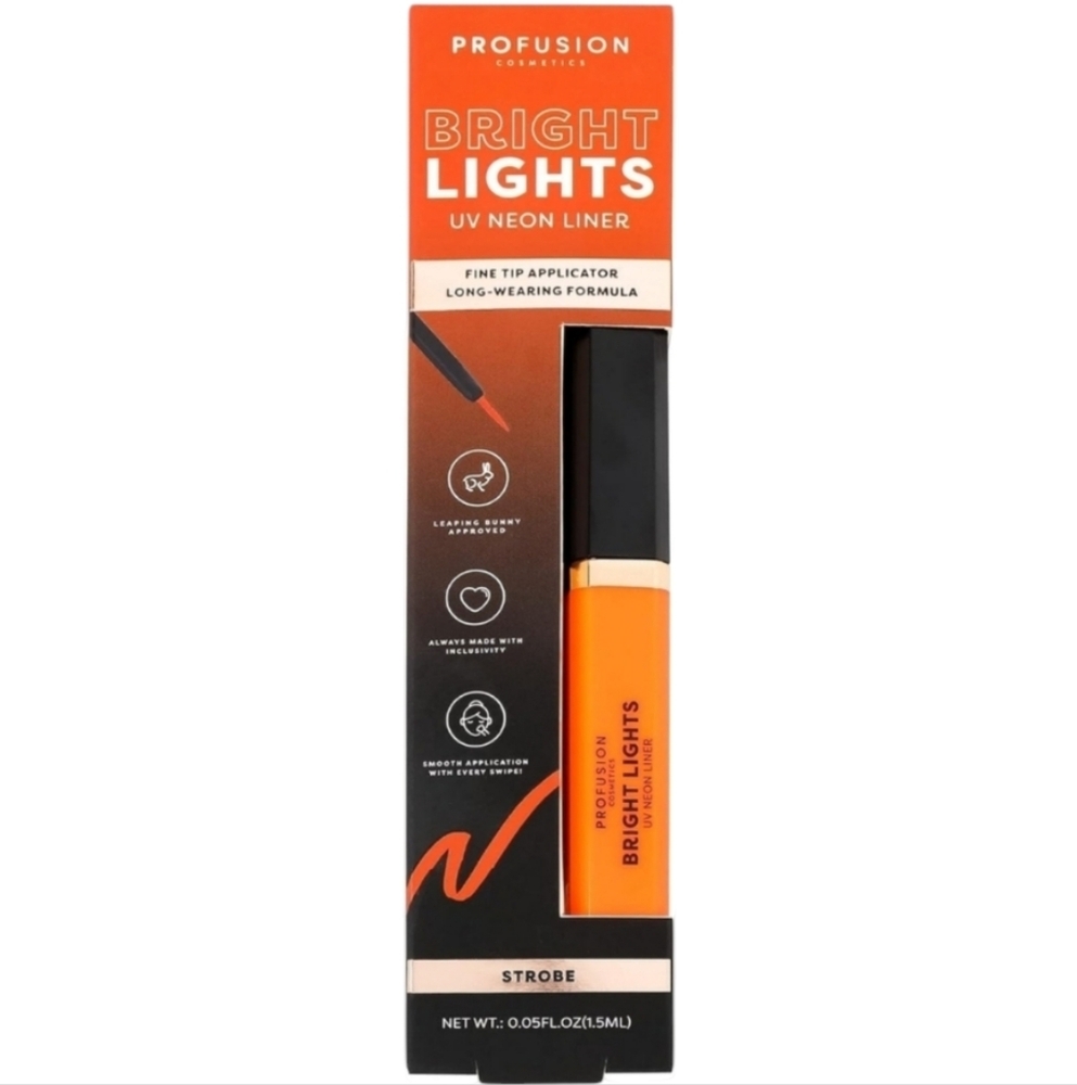 6 x Profusion Cosmetics Bright Lights Neon Graphic Liners, Strobe Orange
